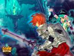  armor fantasy long_hair mage orange_hair short_hair sword warrior weapon witch yuki yuki_(127) z107m 