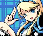  alice_(megami_tensei) alice_(wonderland) alice_(wonderland)_(cosplay) blonde_hair blue_eyes cosplay kuma_(persona_4) persona persona_4 solo suparu_(detteiu) suparu_(pixiv1285501) trap 