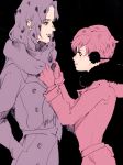  diavolo earmuffs highres jojo_no_kimyou_na_bouken tagme trish_una vento_aureo winter_clothes 