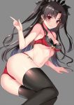  1girl alternate_costume ass bra breasts commentary_request fate/grand_order fate_(series) harimoji ishtar_(fate/grand_order) long_hair medium_breasts panties red_eyes solo underwear underwear_only 