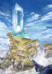  absurdres blue_sky cliff clouds day fantasy highres magic_circle obelisk original scenery sky solo yashiron2011 