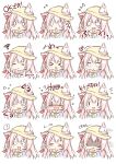  ! &gt;_&lt; /\/\/\ 1girl :&lt; :d =_= @_@ animal_ears azur_lane bangs blush bow bowtie cat_ears closed_eyes closed_mouth ears_through_headwear expressionless eyebrows_visible_through_hair flying_sweatdrops hair_between_eyes hair_ribbon hat highres jitome kisaragi_(azur_lane) long_hair multiple_views nose_blush o_o open_mouth parted_lips pink_hair purinko red_ribbon ribbon school_hat shaded_face simple_background smile spoken_exclamation_mark squiggle tears translated triangle_mouth v-shaped_eyebrows white_background yellow_hairband yellow_neckwear ||_|| 