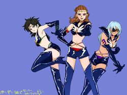  3girls bishoujo_senshi_sailor_moon character_request cosplay genderswap genderswap_(mtf) inazuma_eleven sailor_star_fighter sailor_star_fighter_(cosplay) sailor_star_healer sailor_star_healer_(cosplay) sailor_star_maker sailor_star_maker_(cosplay) 