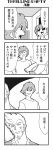  1girl 2boys 4koma :3 :d bangs bkub brother_and_sister brothers closed_eyes comic eyebrows_visible_through_hair facial_hair flying_sweatdrops goatee greyscale highres honey_come_chatka!! hood hoodie monochrome multiple_boys open_mouth shirt short_hair siblings sideburns simple_background smile speech_bubble sunken_cheeks talking tayo translation_request two-tone_background two_side_up 