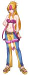  1girl belt bikini_top blonde_hair cresselia gen_4_pokemon katagiri_hachigou personification pokemon purple_hair tagme violet_eyes 
