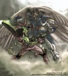  crossover epic eva_01 gundam gundam_wing gundam_wing_endless_waltz mecha neon_genesis_evangelion wing_gundam_zero_custom wing_zero 