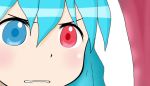  blue_hair face gununu heterochromia parody red_eyes s-flyer sake_(pixiv17725) tatara_kogasa touhou 