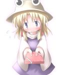  blonde_hair blush child chocolate hat moriya_suwako touhou 