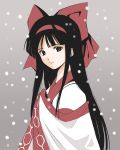  bow japanese_clothes kurosarena long_hair miko nakoruru ribbon samurai_spirits snow 