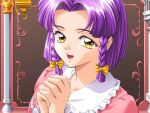  hair_ribbon masaki_takei purple_hair ribbon shangrlia_(elf) yellow_eyes 