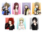  breasts brown_hair kingdom_hearts kingdom_hearts_358/2_days kingdom_hearts_ii long_hair mizuno_(iori-amu) multiple_boys multiple_girls short_hair 