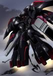  black_selena clouds cloudy_sky commentary_request from_below glowing glowing_eyes highres kidou_senkan_nadesico kidou_senkan_nadesico_-_prince_of_darkness mecha no_humans red_eyes sky solo tyuuboutyauyo weapon 