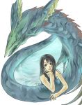  1girl black_hair breasts final_fantasy final_fantasy_viii leviathan_(final_fantasy) long_hair looking_at_viewer open_mouth rinoa_heartilly smile 