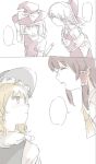  &gt;:o 2girls :d ^_^ ^o^ adjusting_clothes adjusting_hat annoyed ascot blank_speech_bubble blonde_hair blush bow broom brown_hair closed_eyes detached_sleeves gloves hair_bow hair_tubes hakurei_reimu hat height_difference kirisame_marisa large_bow medium_hair multiple_girls nose_blush open_mouth ovo smile speech_bubble touhou v-shaped_eyebrows witch_hat yellow_eyes 