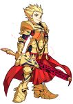  1boy absurdres armor blonde_hair boots ea_(fate/stay_night) earrings fate/stay_night fate_(series) full_body gilgamesh gold_armor hand_on_hip highres holding holding_sword holding_weapon jewelry looking_at_viewer male_focus mioshi_(vixis340) red_eyes simple_background smile solo standing sword weapon white_background 