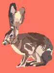  animal highres non-web_source original rabbit red_background solo 