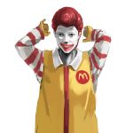  clown kuroko_(piii) mcdonald's pompadour quiff ronald_mcdonald 