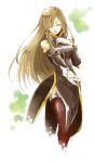  brown_hair gloves long_hair singing tabard tales_of_(series) tales_of_the_abyss tear_grants thigh-highs thighhighs 