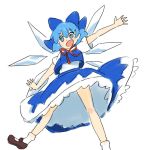  blue_eyes blue_hair cirno pitoo short_hair smile solo touhou wings 