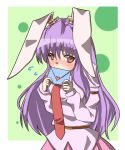  blush bunny_ears embarrassed heart letter necktie norun purple_hair rabbit_ears red_eyes reisen_udongein_inaba touhou 