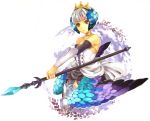  armor armored_dress choker crown elbow_gloves gloves gwendolyn odin_sphere polearm silver_hair spear vanille weapon wings 