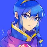  1boy armor blue_eyes blue_hair cape fire_emblem fire_emblem:_mystery_of_the_emblem highres looking_at_viewer male_focus marth short_hair simple_background solo tiara yasaikakiage 