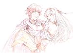  1girl artist_request bare_shoulders blue_hair bridal_veil bride carrying closed_eyes couple dress eliwood_(fire_emblem) fire_emblem fire_emblem:_rekka_no_ken fire_emblem_heroes flower formal gloves hair_flower hair_ornament jewelry long_hair mamkute ninian open_mouth princess_carry redhead rose short_hair smile strapless strapless_dress suit tuxedo veil wedding wedding_dress white_gloves 