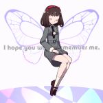  1girl butterfly_wings character_request closed_eyes copyright_request do_m_kaeru jewelry necklace short_hair solo wings 