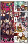  3girls 4boys 4koma ahoge artist_name biting black_hair blue_eyes brown_hair cage clenched_teeth cocktail_glass comic copyright_name crying cup darling_in_the_franxx drinking_glass fangs fetal_position flag futoshi_(darling_in_the_franxx) gorou_(darling_in_the_franxx) hairband highres hiro_(darling_in_the_franxx) ichigo_(darling_in_the_franxx) mato_(mozu_hayanie) miku_(darling_in_the_franxx) multiple_boys multiple_girls pink_hair sharp_teeth sock_garters teeth twintails uniform wavy_eyes zero_two_(darling_in_the_franxx) zorome_(darling_in_the_franxx) 