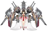  1girl animal_ears arms_at_sides azur_lane bangs bare_shoulders black_hair blunt_bangs boqboq choker closed_mouth collarbone detached_sleeves dress facing_viewer fox_ears full_body hair_ornament highres legs_together long_hair long_sleeves looking_at_viewer machinery nagato_(azur_lane) official_art red_dress red_footwear rope shimenawa short_dress sidelocks simple_background socks solo standing straight_hair strapless strapless_dress tachi-e tassel transparent_background turret white_legwear wide_sleeves yellow_choker yellow_eyes 