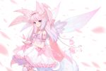  angel_wings animal_ears bands bow bug butterfly cherry_blossoms commission dress fairy_wings frilled_dress frills gloves gradient_hair insect lavender_hair long_hair looking_at_viewer multicolored_hair original pink_hair runastark smile tail violet_eyes wings 