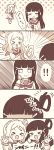  !! &gt;_&lt; 0_0 2girls 5koma :3 :d :t =_= absurdres blush braid chewing comic crown_braid double-breasted eating emphasis_lines hair_ornament hair_rings hairclip hand_on_own_stomach highres holding holding_hair hungry kurosawa_dia long_hair long_sleeves love_live! love_live!_sunshine!! mole mole_under_mouth monochrome multiple_girls neckerchief notice_lines ohara_mari ok_sign open_mouth pipette1223 pleated_skirt school_uniform sepia serafuku severed_hair skirt smile stomach_growling tears translation_request uranohoshi_school_uniform v-shaped_eyebrows xd 