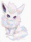  :&lt; alternate_color black_eyes closed_mouth commentary english_commentary flareon fur_collar gen_1_pokemon grey_background highres looking_at_viewer manino_(mofuritaionaka) pokemon pokemon_(creature) signature simple_background sitting solo 