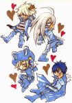  belphegor_(reborn) black_hair chibi crown cute fran_(reborn) katekyo_hitman_reborn long_hair short_hair superbi_squalo varia xanxus 