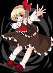  blonde_hair favfavver2 favfavver2_(artist) hair_ribbon necktie outstretched_arms red_eyes ribbon rumia short_hair solo spread_arms touhou 