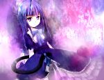  cat_tail dress frederica_bernkastel frills long_hair mathnote purple_eyes ribbon serious tail tail_ribbon umineko_no_naku_koro_ni violet_eyes 