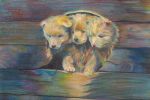  3others adorable animal dog keishin no_humans optical_illusion original puppy realistic traditional_media what_if 