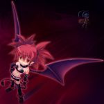  #1 boots boy choker disgaea disgaea_2 disgaea_3 earrings etna female gloves jewelry laharl makai_senki_disgaea_2 male nanaran nippon_ichi red_eyes red_hair redhead scarf shoes tail thighhighs wings 