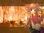 1600x1200 drag goto_nao gotou_nao highres red_eyes red_hair redhead scarf short_hair wallpaper winter_clothes 
