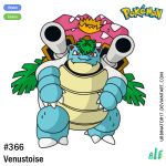  alejandro_urbina character_name claws fangs fusion gen_1_pokemon logo monster no_humans number pokemon pokemon_(anime) pokemon_(classic_anime) pokemon_(creature) red_eyes signature standing transparent_background venustoise watermark web_address 