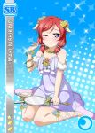  blush character_name dress love_live!_school_idol_festival love_live!_school_idol_project nishikino_maki redhead short_hair smile violet_eyes wink 