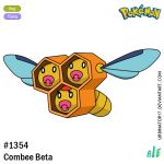  bee bug character_name combee creature full_body gen_4_pokemon insect insect_wings logo no_humans number pacifier pokemon pokemon_(creature) pokemon_dppt_beta signature solo transparent_background urbinator17 watermark web_address wings 