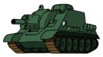  commentary_request ground_vehicle iiyatsu_(stormtrooperh) military military_vehicle motor_vehicle no_humans original self-propelled_gun soviet_union su-122 tank white_background 