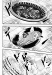  absurdres alcohol ashiroku_(miracle_hinacle) beer comic food greyscale highres meat monochrome no_humans noodles pancake ramen syrup touhou translation_request wine 