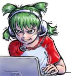   death_note headset just_as_planned kowai_yotsuba laptop parody yotsubato!  