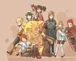  5boys anise_tatlin asch blonde_hair blue_eyes brown_eyes brown_hair closed_eyes glasses gloves green_hair guy_cecil hair_tubes hairband ion jade_curtiss long_hair luke_fon_fabre mieu morisuke multiple_boys multiple_girls natalia_luzu_kimlasca_lanvaldear open_mouth pantyhose red_hair redhead ribbon ribbons smile surcoat tales_of_(series) tales_of_the_abyss tear_grants thighhighs title_drop tokunaga twintails 