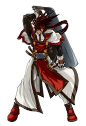  guilty_gear highres huge_sword huge_weapon official_art order_sol sol_badguy sword weapon 