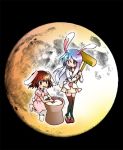  hammer inaba_tewi koro_(artist) mallet mochi moon reisen_udongein_inaba touhou wagashi 