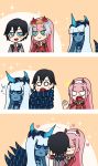  /\/\/\ 001_(darling_in_the_franxx) 1boy 2girls 3koma :t bangs black_hair blank_eyes blue_eyes blue_horns blue_skin blush_stickers closed_eyes comic commentary commentary_request couple darling_in_the_franxx eyebrows_visible_through_hair facial_scar flower fringe green_eyes hair_flower hair_ornament hairband hand_on_another&#039;s_face hand_on_another&#039;s_shoulder heart heater hetero highres hiro_(darling_in_the_franxx) horns hug jealous light_blue_hair long_hair long_sleeves looking_at_another mato_(mozu_hayanie)_(style) military military_uniform multiple_girls musical_note necktie netorare oni_horns orange_neckwear parody pink_hair pout red_horns red_neckwear scar short_hair silent_comic spoilers spoken_musical_note style_parody sweat tentacle uniform user_cvct8874 white_hairband zero_two_(darling_in_the_franxx) 