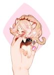  2girls :d animal_ears barefoot big_hair black_dress blonde_hair blush chibi chino_machiko closed_eyes dress laina_(show_by_rock!!) multicolored multicolored_nails multiple_girls nail_art nail_polish open_mouth show_by_rock!! smile solo_focus tail 
